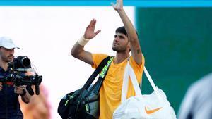 Alcaraz tras el partido contra Medvedev