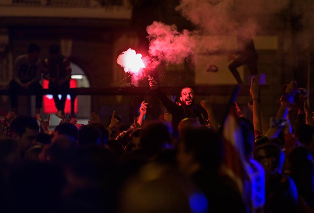 La celebración de la afición del Atlético