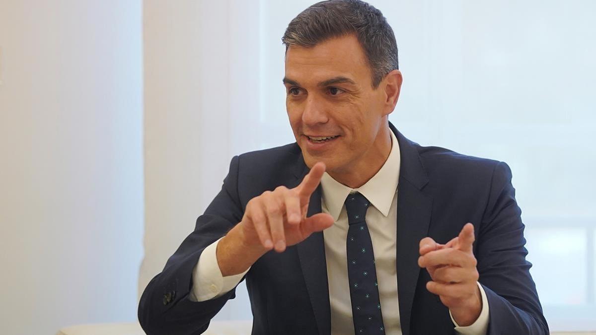 Pedro Sánchez, en la Moncloa.