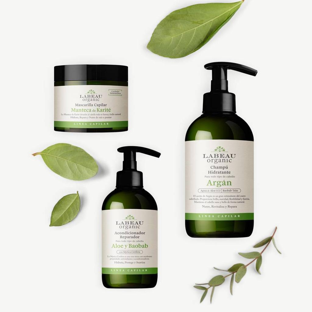 Pack capilar de champú, acondicionador y mascarilla de Labeau Organic