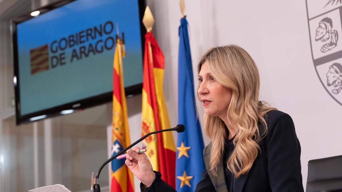 La vicepresidenta del Gobierno de Aragón y consejera de Presidencia, Justicia y Cultura, Mar Vaquero.