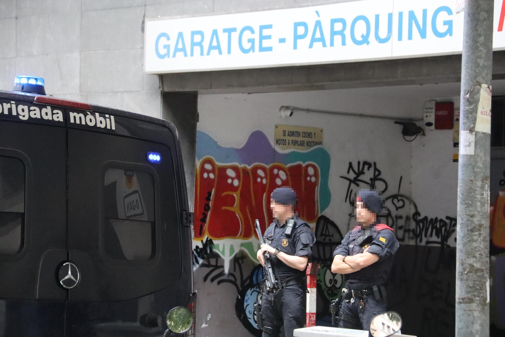 Agents en el dispositiu policial a Barcelona