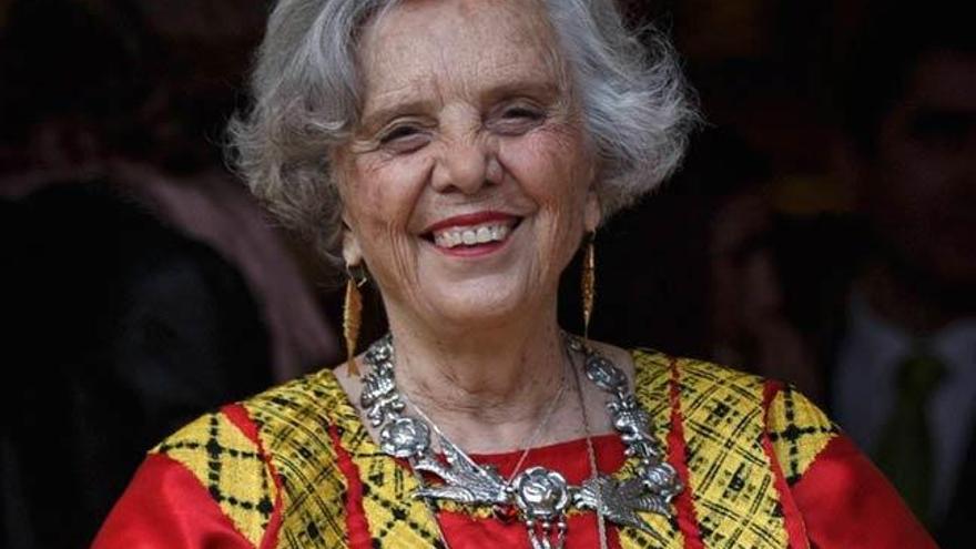 Elena Poniatowska tras recibir el Cervantes. / EFE