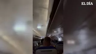 Nube de humo en un avión
