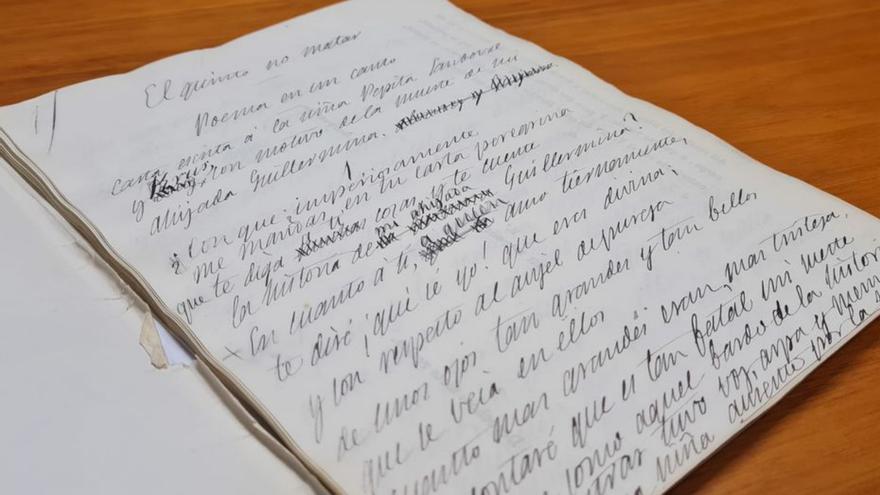 Manuscrito de «El quinto no matar».