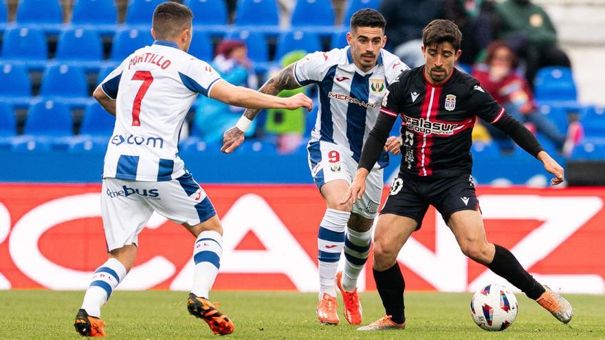 Jairo Izquierdo en el duelo del pasado sábado en el campo del Leganés. | LOF