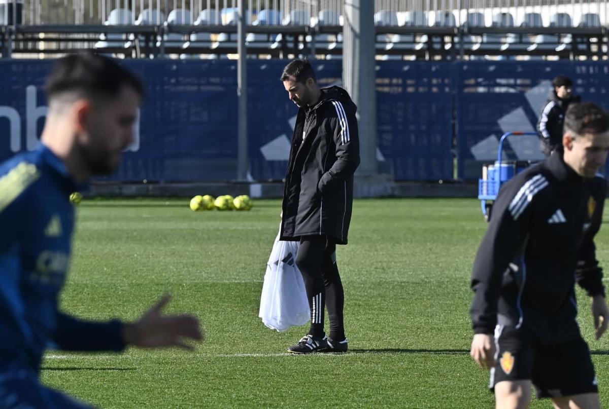 Sellés, cabizbajo en el entrenamiento de este jueves en la Ciudad Deportiva.