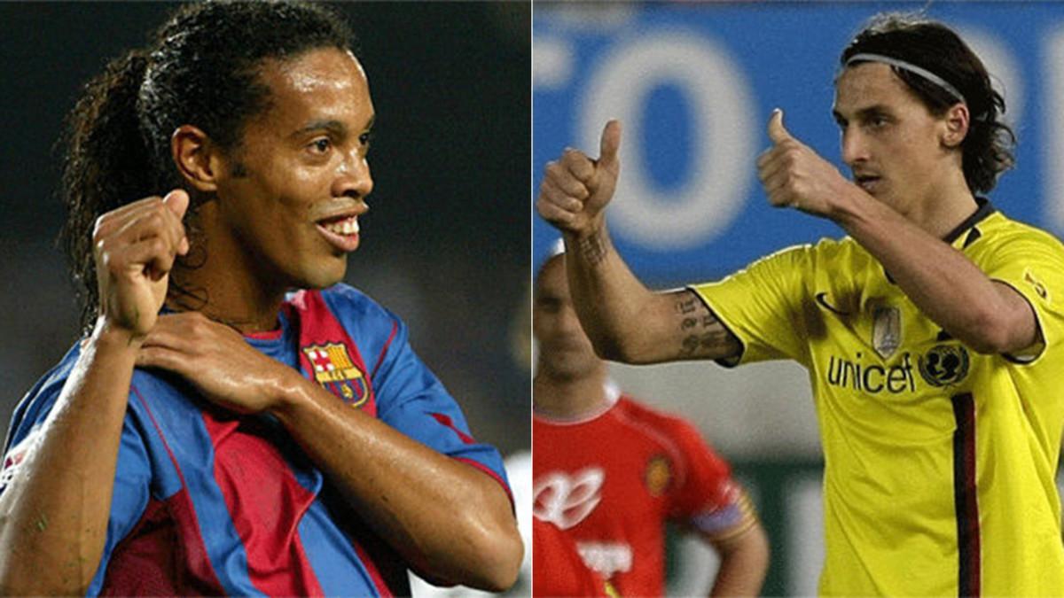 La genialidad de Ronaldinho contra la de Ibrahimovic