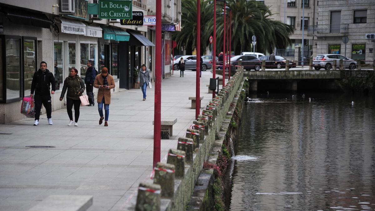 Imagen de archivo del paseo del río de O Con en Vilagarcía