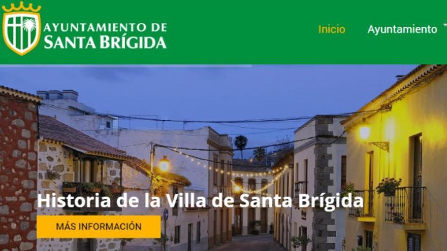 Pantallazo de la web del Ayuntamiento de Santa Brígida.