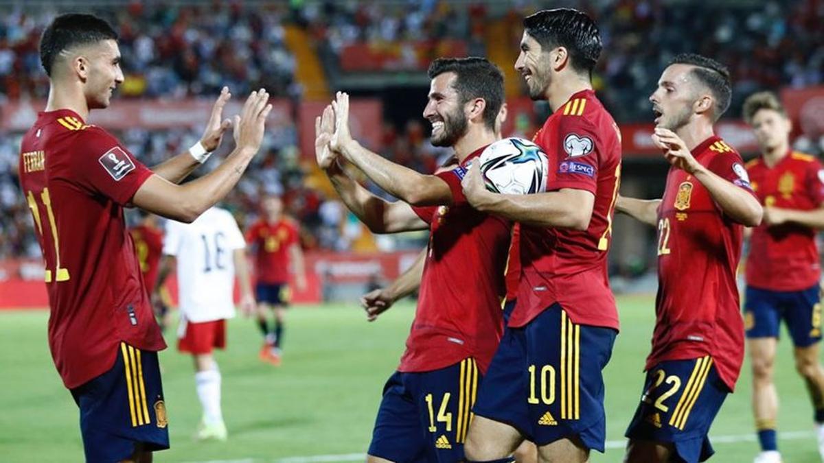 España en el partido contra Georgia