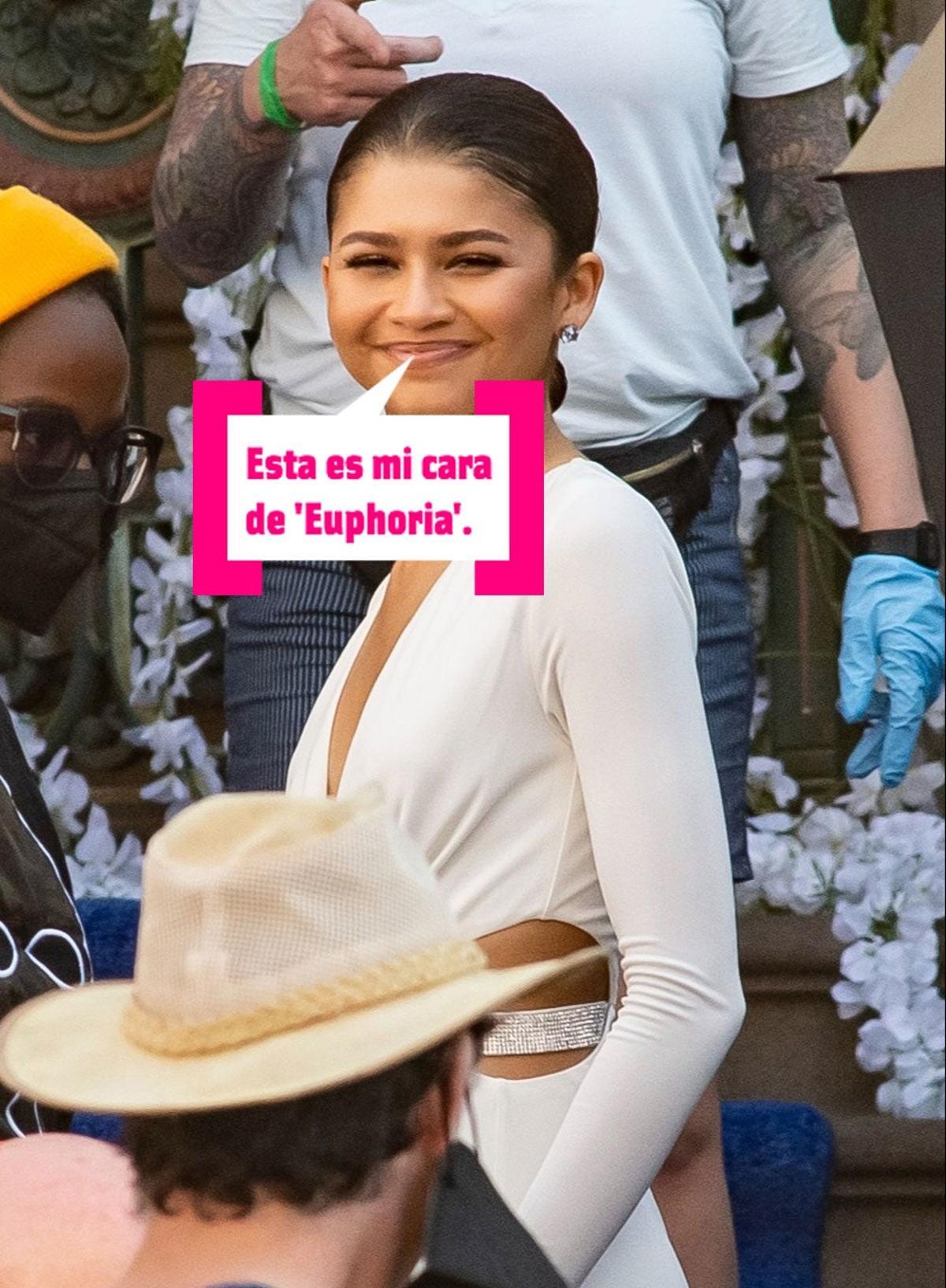 Zendaya en un rodaje