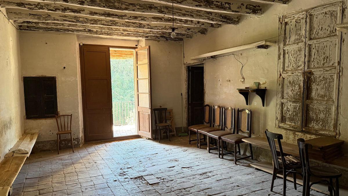 Una de les habitacions de Mas La Sala, casa natal del bandoler Serrallonga.