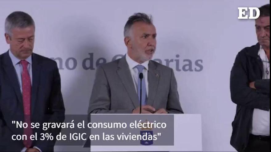 El Gobierno de Canarias recula y no subirá el IGIC de la factura eléctrica a las familias