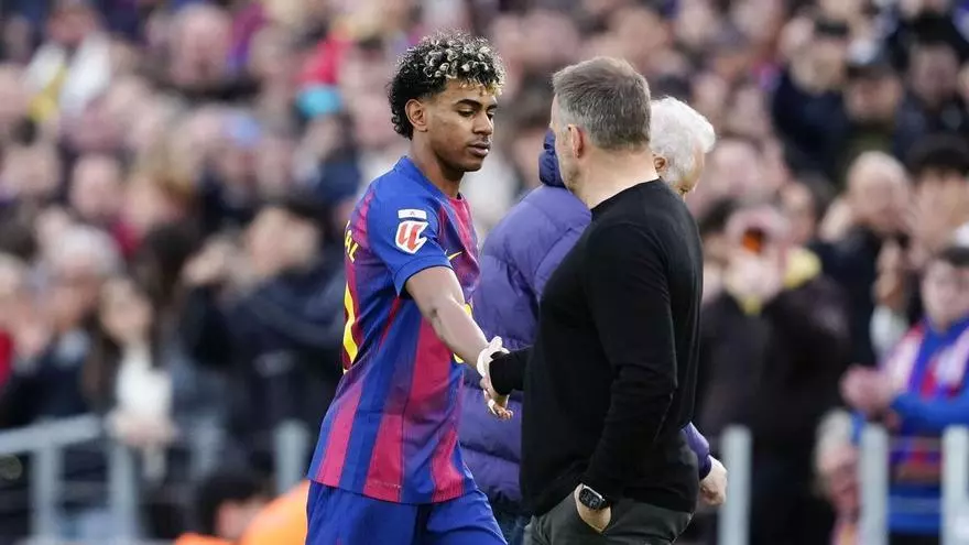 Flick, sobre el cabreo de Lamine: "Tenemos que ver también que solo tiene 18 años"