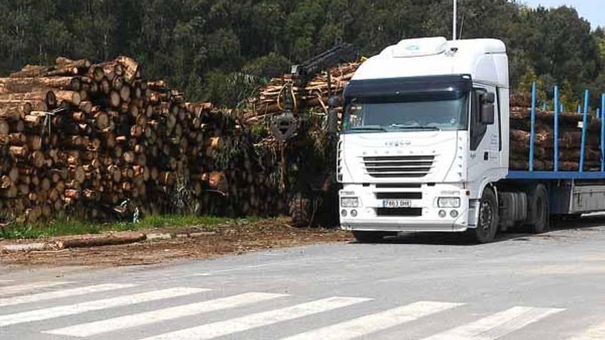 Madera inmovilizada en Bueu