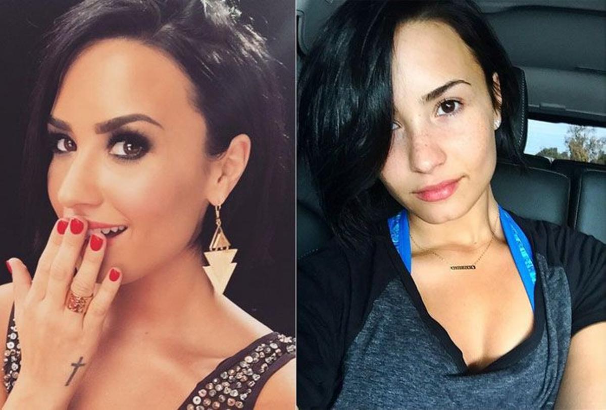 ¿Con o sin maquillaje? Demi Lovato