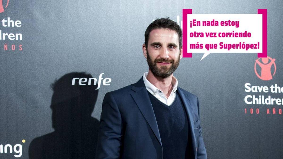 Dani Rovira con bocadillo "en nada estoy corriendo más que Superlópez"