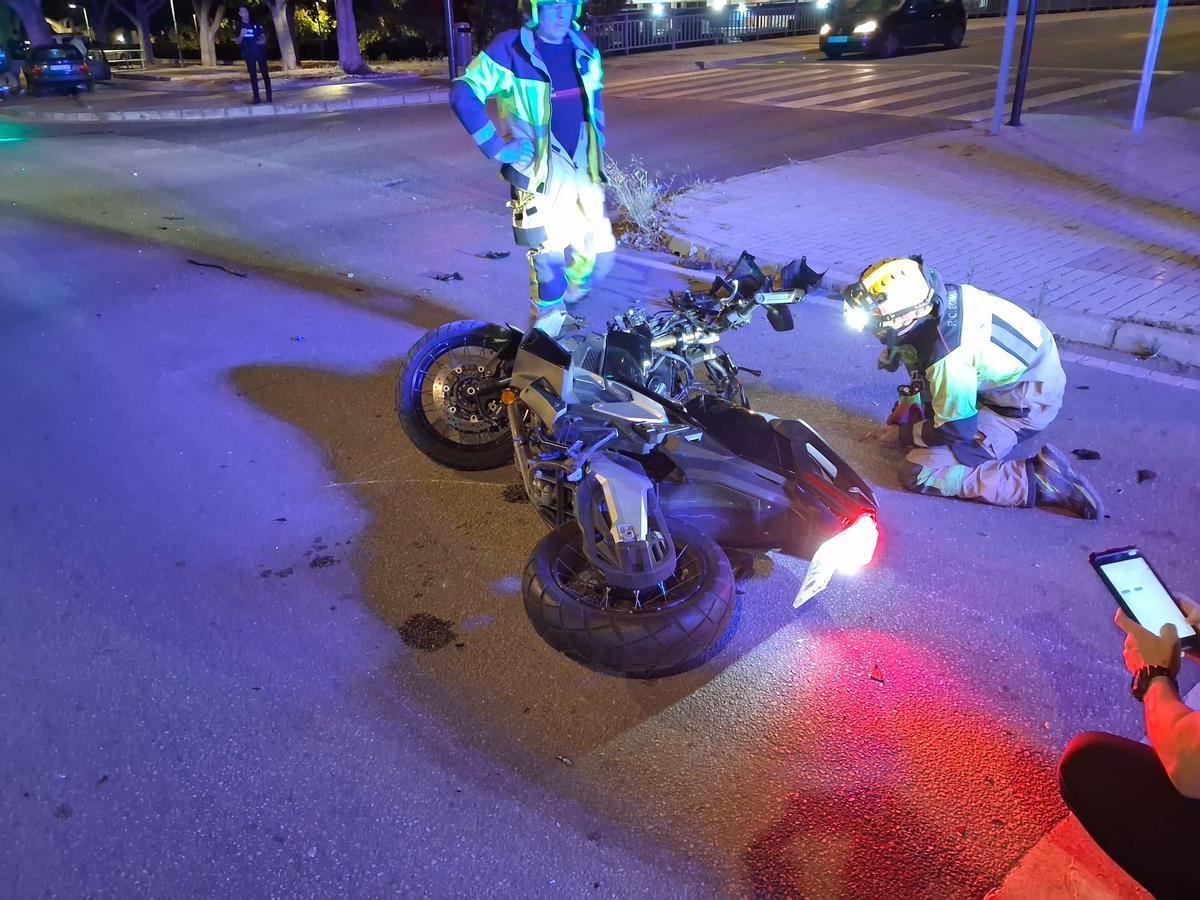 La moto siniestrada.