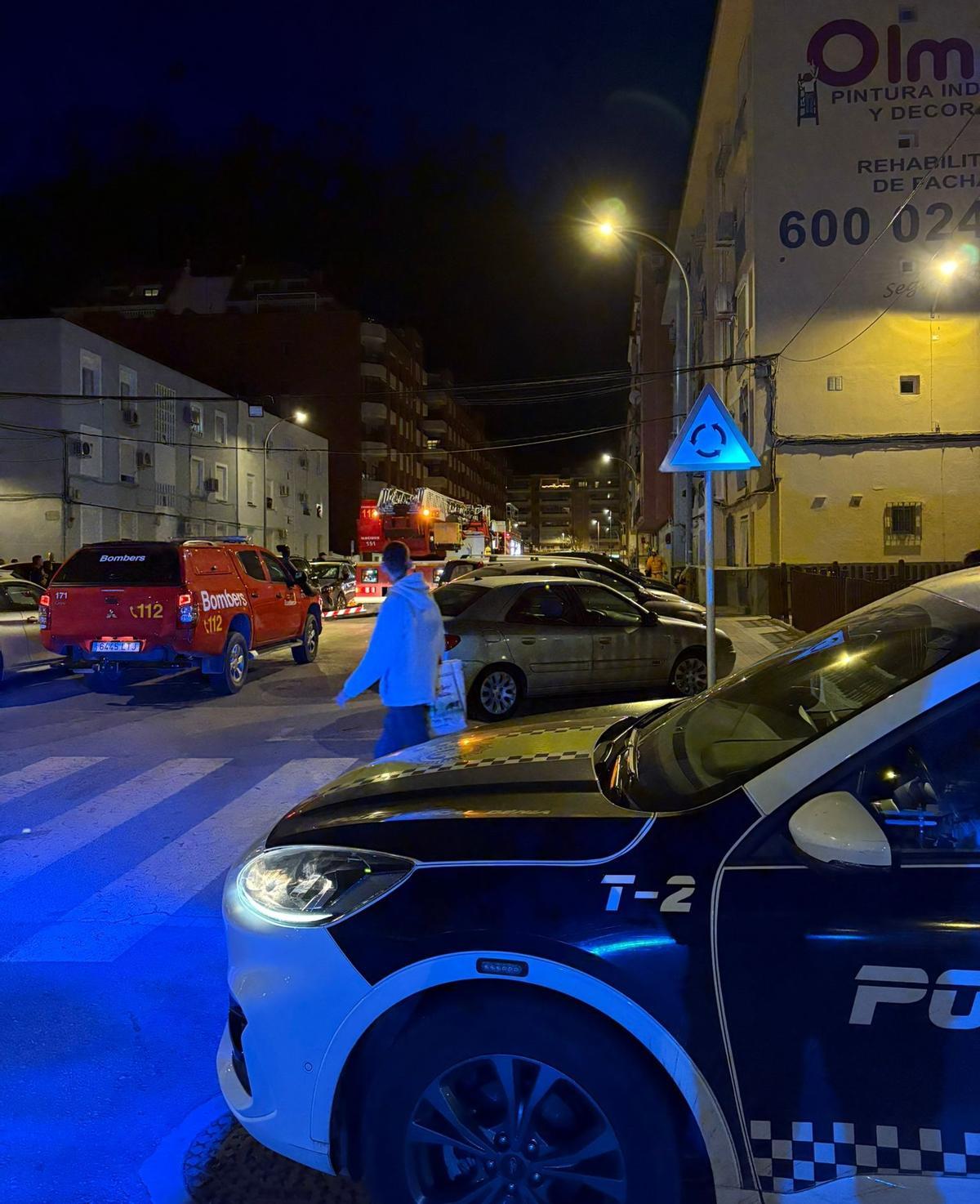 La intervención de la policía y los bomberos fue inmediata