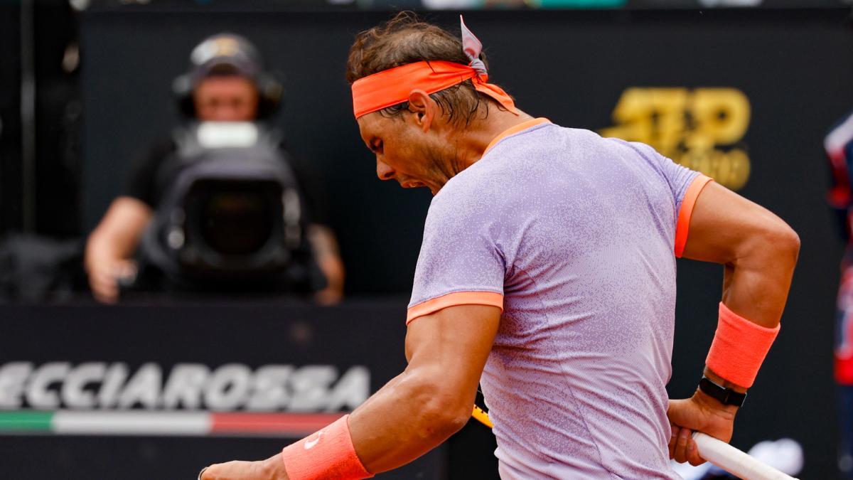Rafa Nadal celebrando un punto en Roma