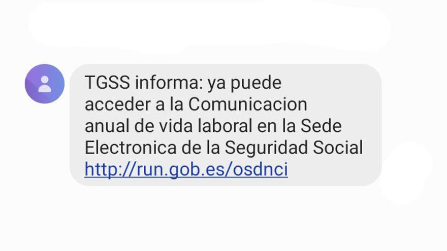 El SMS de tu vida laboral no es un bulo