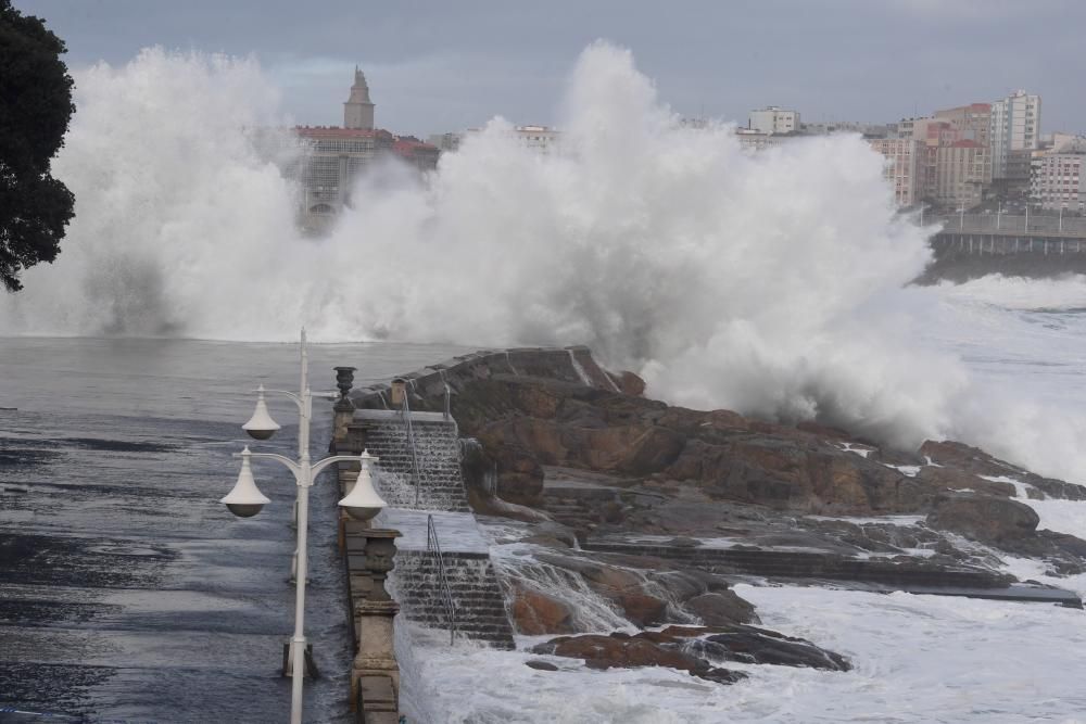 Temporal de viento en A Coruña