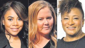 De izquierda a derecha, Regina Hall, Amy Schumer y Wanda Sykes.