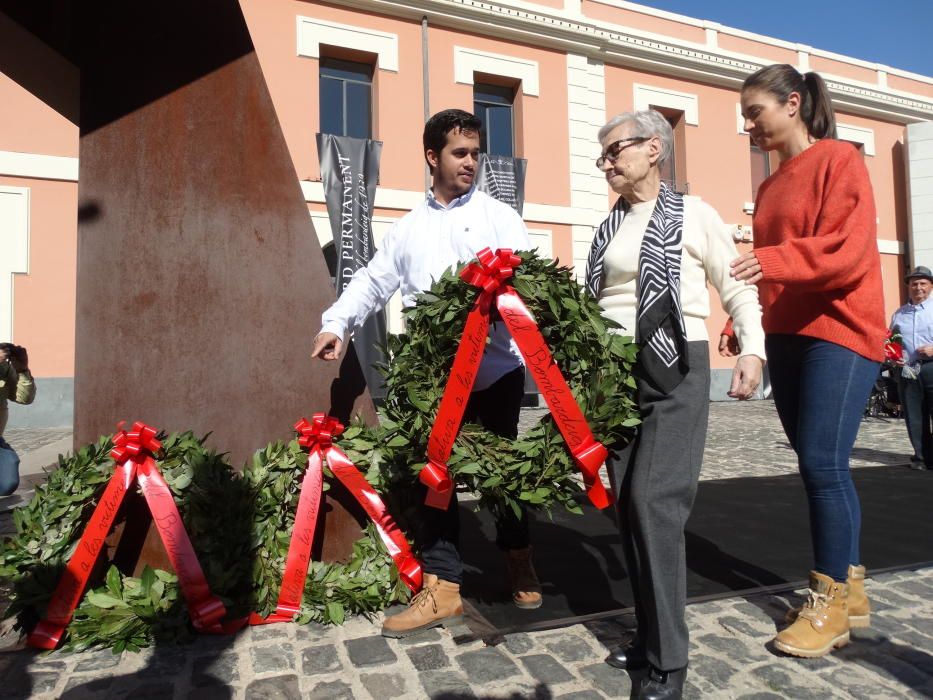 Homenaje a las víctimas del bombardeo franquista en Xàtiva