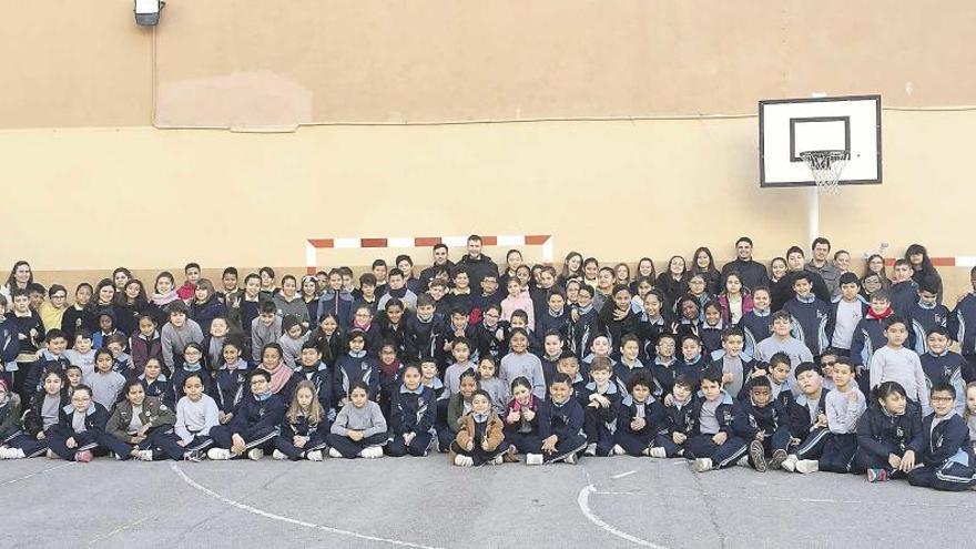 Quintela y Paradynski visitaron ayer el Colegio Sant Francesc d´Assis de Palma.