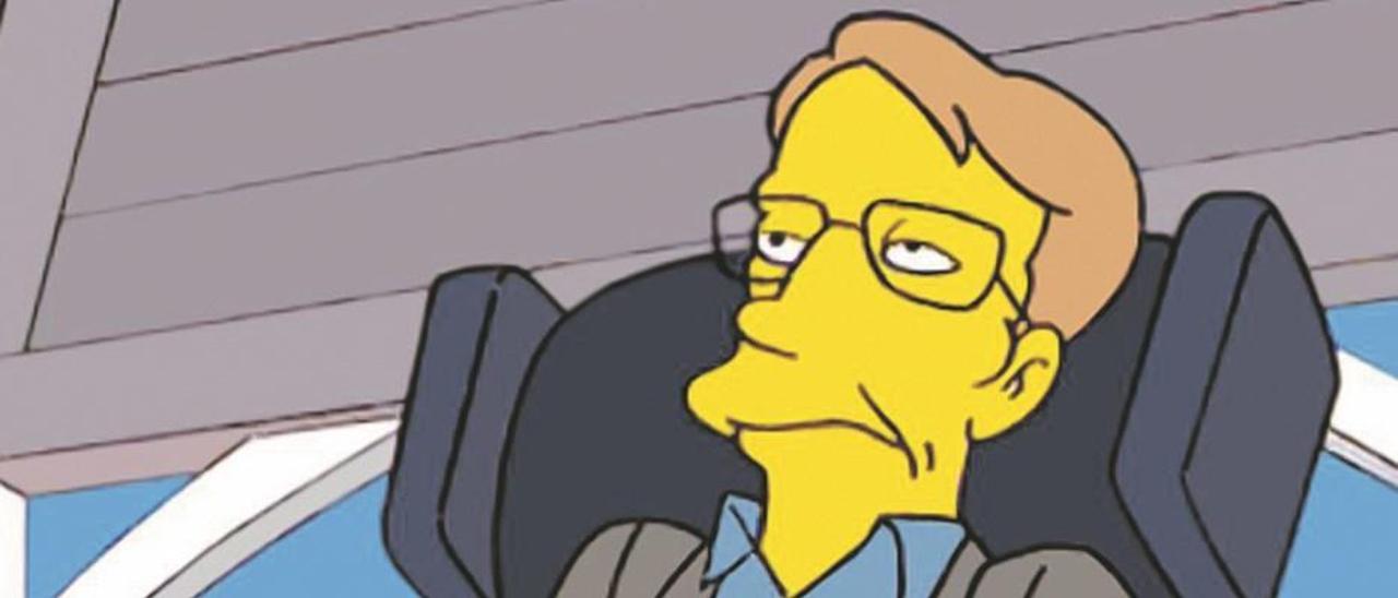 Matt Groening, el genial creador de &quot;Los Simpson&quot;, serie de la que Hawking era rendido admitador, fichó el científico para que apareciera en cuatro capítulos. Repetiría experiencia en &quot;Futurama&quot;.