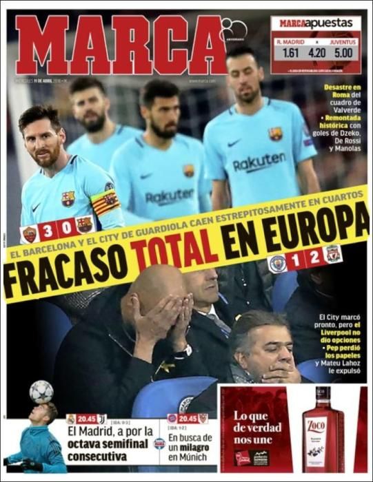 Portadas deportivas miércoles 11 de abril