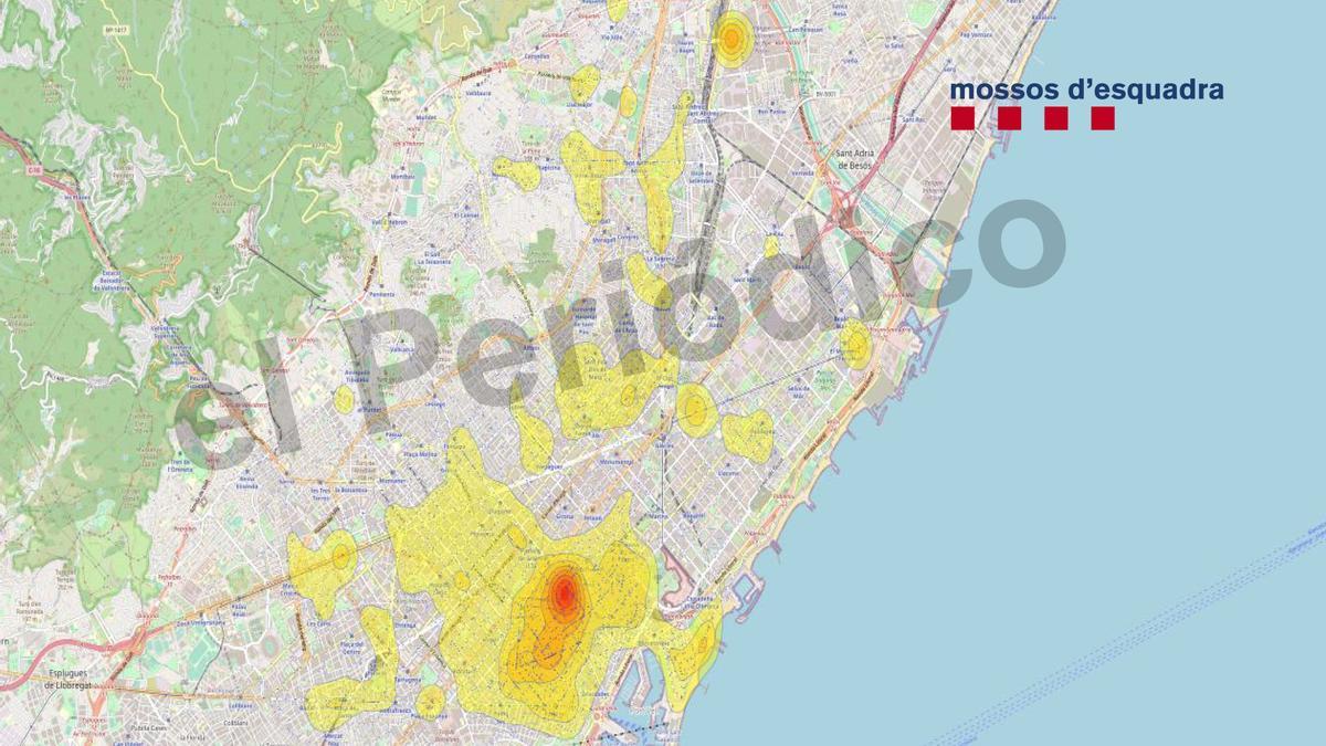 Mapa de robos de Barcelona