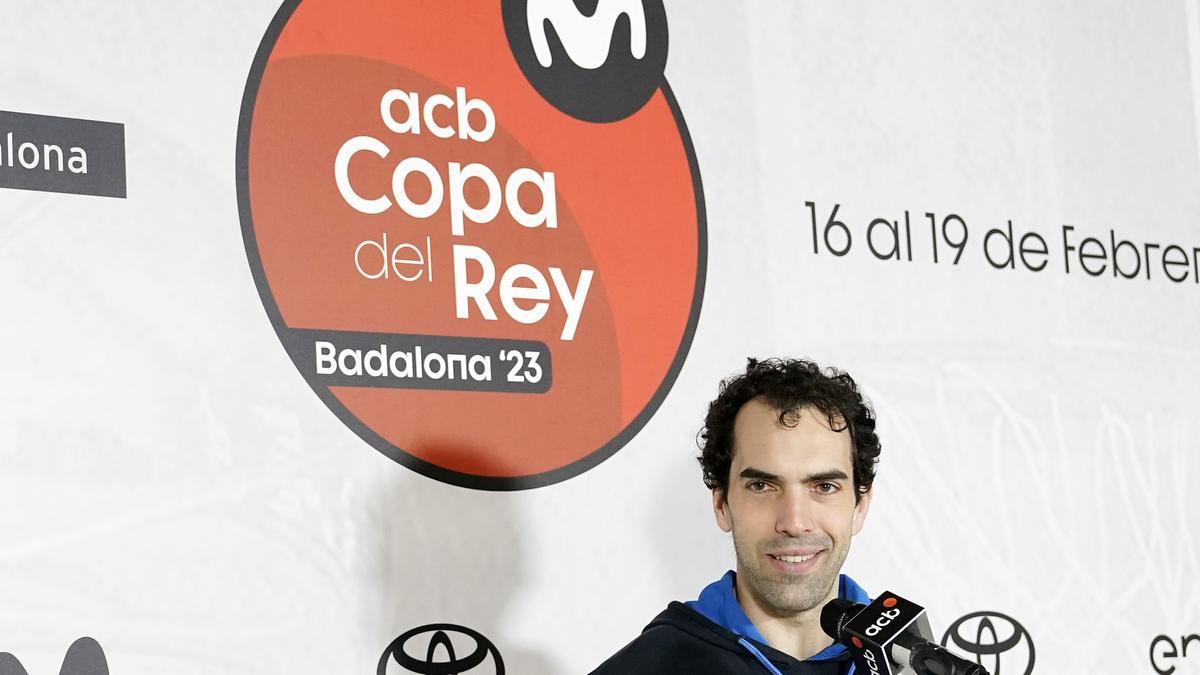 Vítor Benite, durante la primera rueda de prensa en la Copa del Rey de Badalona