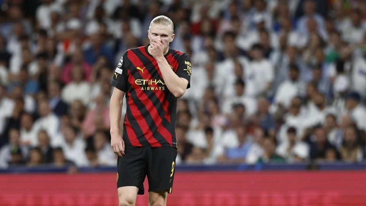 Haaland, en el Bernabéu.