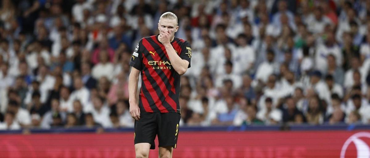 Haaland, en el Bernabéu.