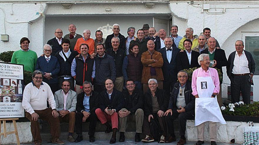 Cata de vinos de las bodas de plata, en enero de este año.