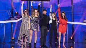 Los finalistas del talent  ’OT 2017’, de TVE-1: Amaia, Miriam, Alfred, Aitana y Ana Guerra.