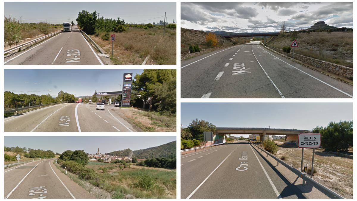 Los tramos señalados por AEA como los más peligrosos en Castellón.