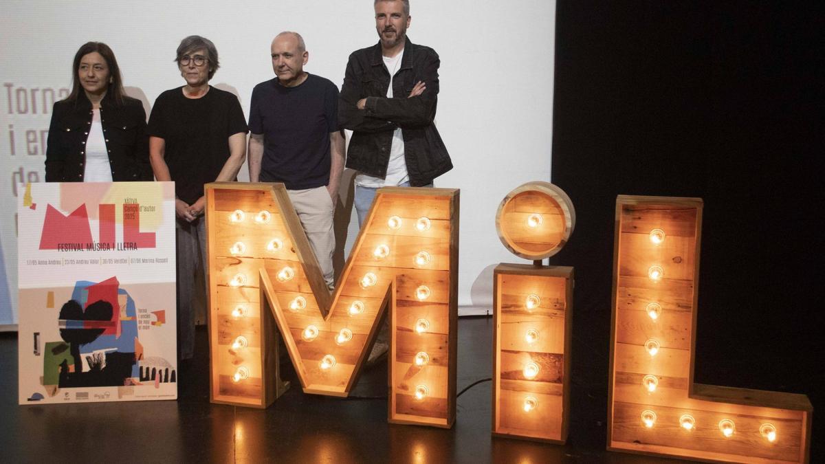 Presentación del festival Música i Lletra, con Mercè Llàcer, Patricia Bolinches, Alfred Boluda y Andreu Valor.