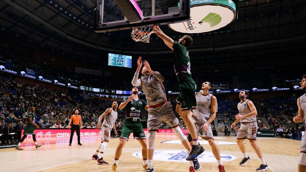 Imagen del Unicaja - San Pablo Burgos en el Martín Carpena.