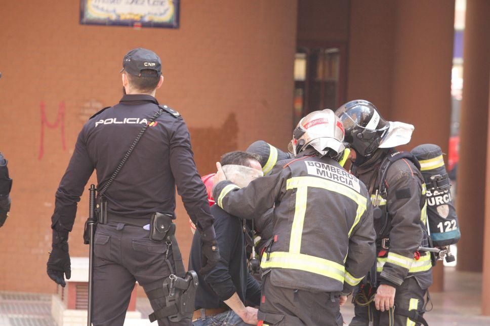 Incendio en una casa en San Antón