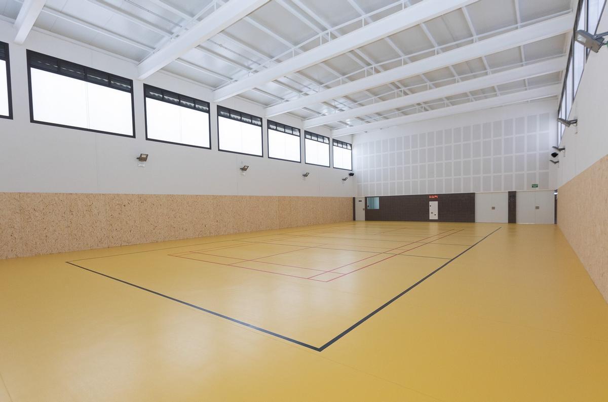 El nuevo gimnasio en la zona ampliada.