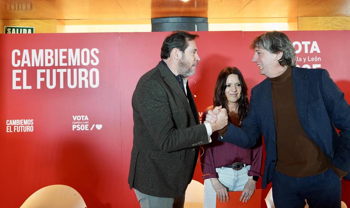 Óscar Puente y Carlos Martínez hoy en Soria.