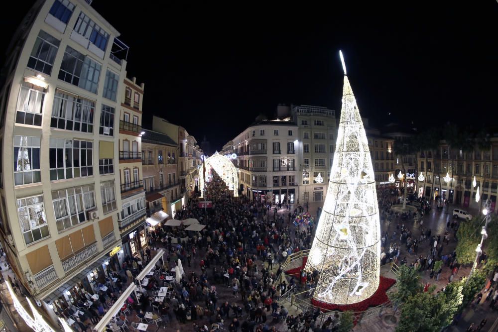 Encendido de las luces de Navidad de Larios en Málaga