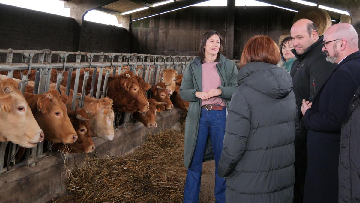 Ana Pontón, este sábado, en una visita en Sarria