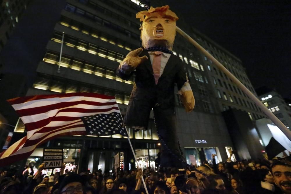 PROTESTA POR RESULTADO ELECTORAL EN NUEVA YORK