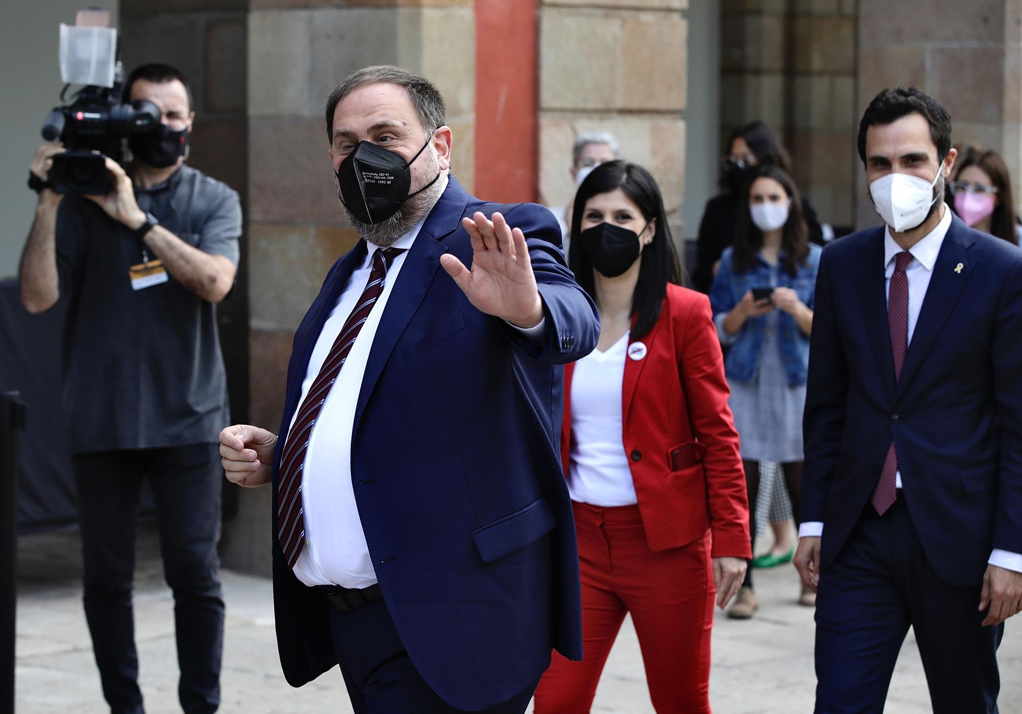 Oriol Junqueras retorna al Parlament