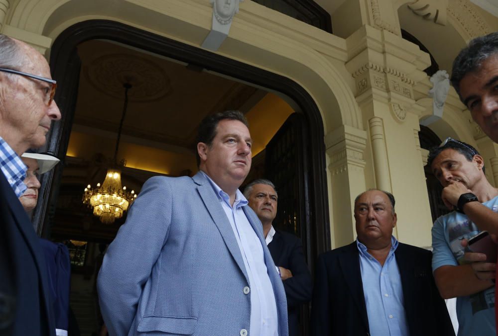 Reunión por el futuro del Málaga CF en el Ayuntamiento