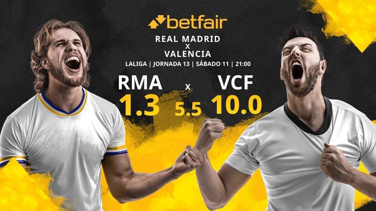 Real Madrid CF vs. Valencia CF: horario, TV, estadísticas, clasificación y pronósticos